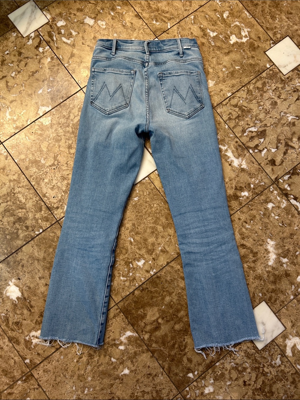MOTHER DENIM THE HUSTLER ANKLE FRAY AU REVOIR sz 26